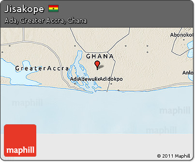 Shaded Relief 3D Map of Jisakope