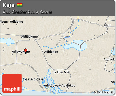 Shaded Relief 3D Map of Kaja
