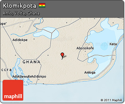 Shaded Relief 3D Map of Klomikpota
