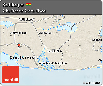 Shaded Relief 3D Map of Kolikope