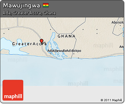 Shaded Relief 3D Map of Mawujingwa