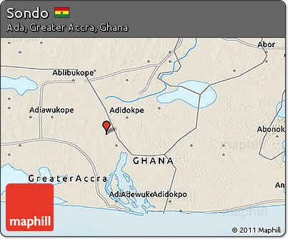 Shaded Relief 3D Map of Sondo