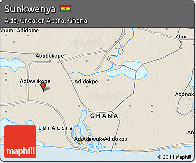 Shaded Relief 3D Map of Sunkwenya