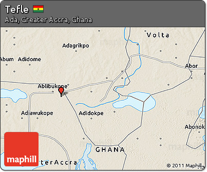 Shaded Relief 3D Map of Tefle