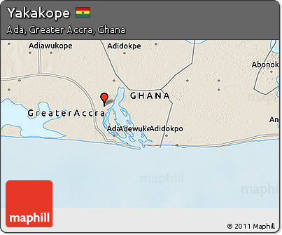 Shaded Relief 3D Map of Yakakope