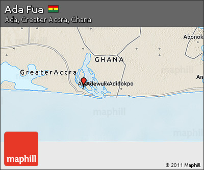 Shaded Relief 3D Map of Ada Fua