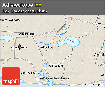 Shaded Relief 3D Map of Adiawukope
