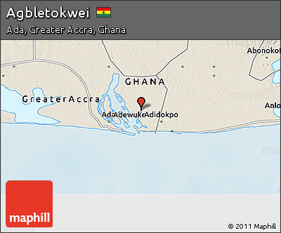Shaded Relief 3D Map of Agbletokwei