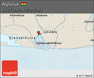 Shaded Relief 3D Map of Agbove