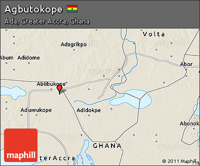 Shaded Relief 3D Map of Agbutokope