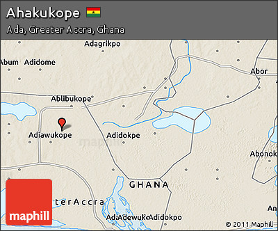 Shaded Relief 3D Map of Ahakukope