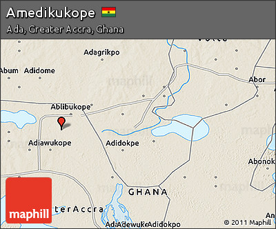 Shaded Relief 3D Map of Amedikukope