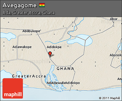 Shaded Relief 3D Map of Avegagome