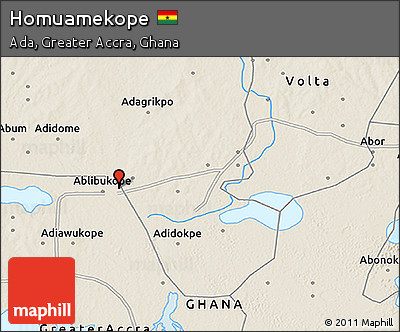 Shaded Relief 3D Map of Homuamekope