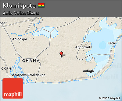 Shaded Relief 3D Map of Klomikpota