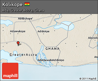 Shaded Relief 3D Map of Kolikope