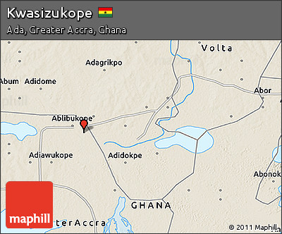 Shaded Relief 3D Map of Kwasizukope