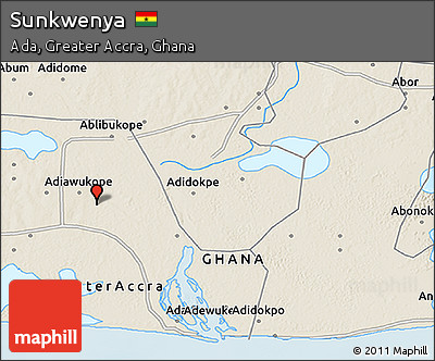 Shaded Relief 3D Map of Sunkwenya