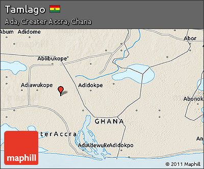 Shaded Relief 3D Map of Tamlago