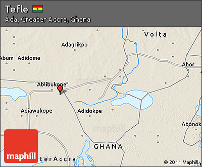Shaded Relief 3D Map of Tefle