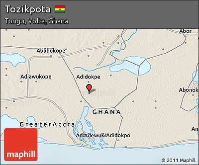 Shaded Relief 3D Map of Tozikpota