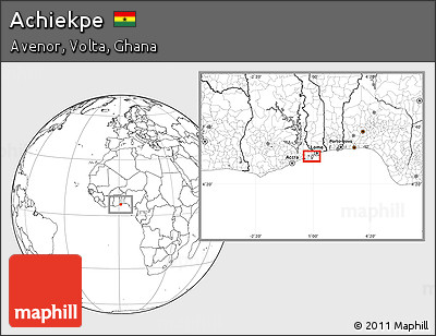 Blank Location Map of Achiekpe