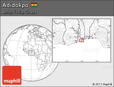 Blank Location Map of Adidokpo