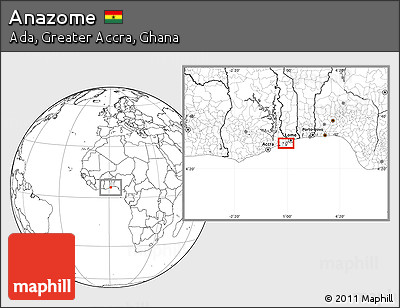 Blank Location Map of Anazome