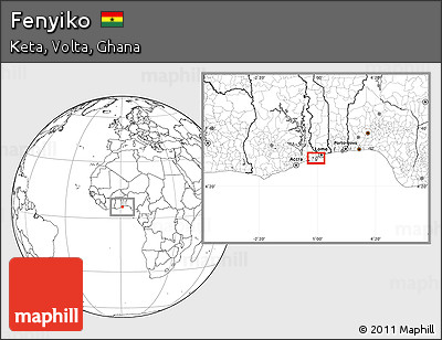 Blank Location Map of Fenyiko