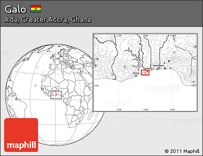 Blank Location Map of Galo