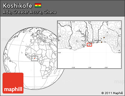 Blank Location Map of Koshikofe