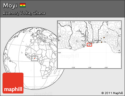 Blank Location Map of Moyi