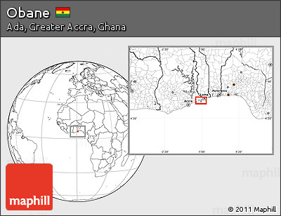 Blank Location Map of Obane
