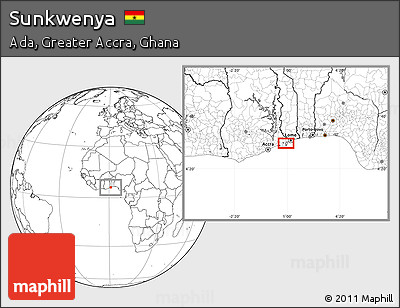 Blank Location Map of Sunkwenya