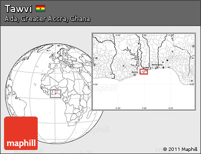 Blank Location Map of Tawvi