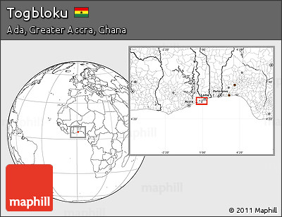 Blank Location Map of Togbloku