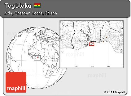Blank Location Map of Togbloku