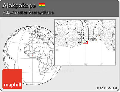 Blank Location Map of Ajakpakope