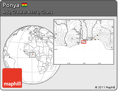 Blank Location Map of Ponya
