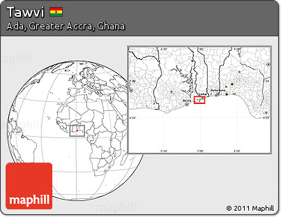 Blank Location Map of Tawvi
