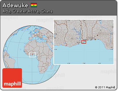 Gray Location Map of Adewuke