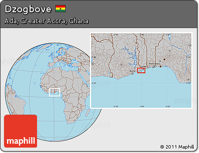 Gray Location Map of Dzogbove