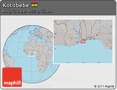 Gray Location Map of Kotobebe