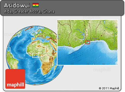 Physical Location Map of Asidowui