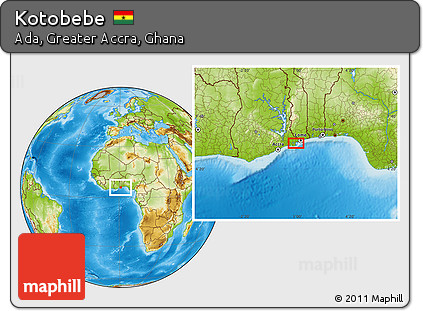 Physical Location Map of Kotobebe