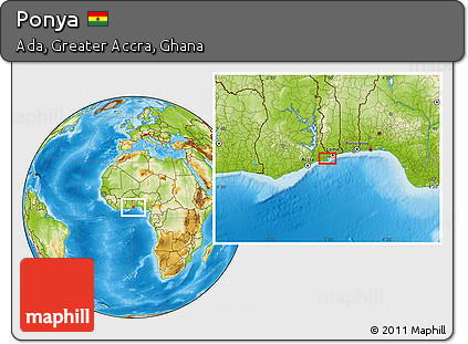Physical Location Map of Ponya