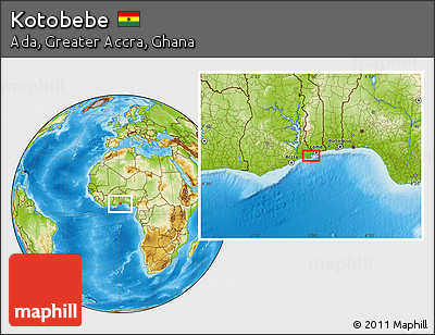 Physical Location Map of Kotobebe