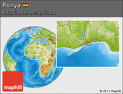Physical Location Map of Ponya