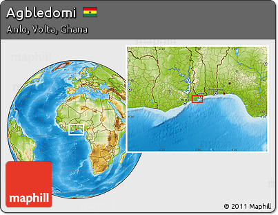 Physical Location Map of Agbledomi