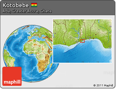 Physical Location Map of Kotobebe